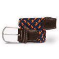 Navy & Orange Spot Recycled Woven Belt
