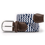 Navy & White Zigzag Recycled Woven Belt