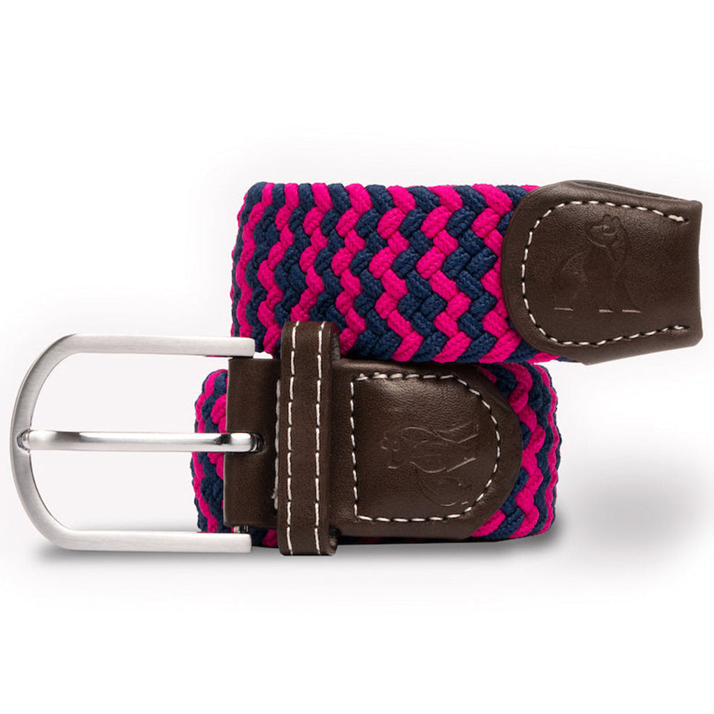 Pink & Blue Zigzag Recycled Woven Belt