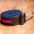 Rich Pink Stripe Recycled Woven Belt