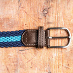Sky Blue Stripe Recycled Woven Belt