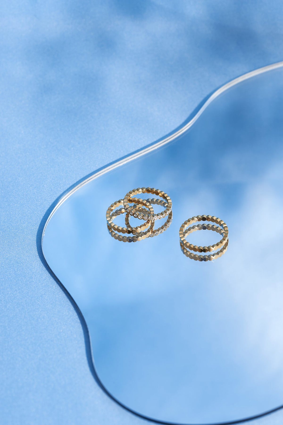 Triple Stacking Gold Ring Set