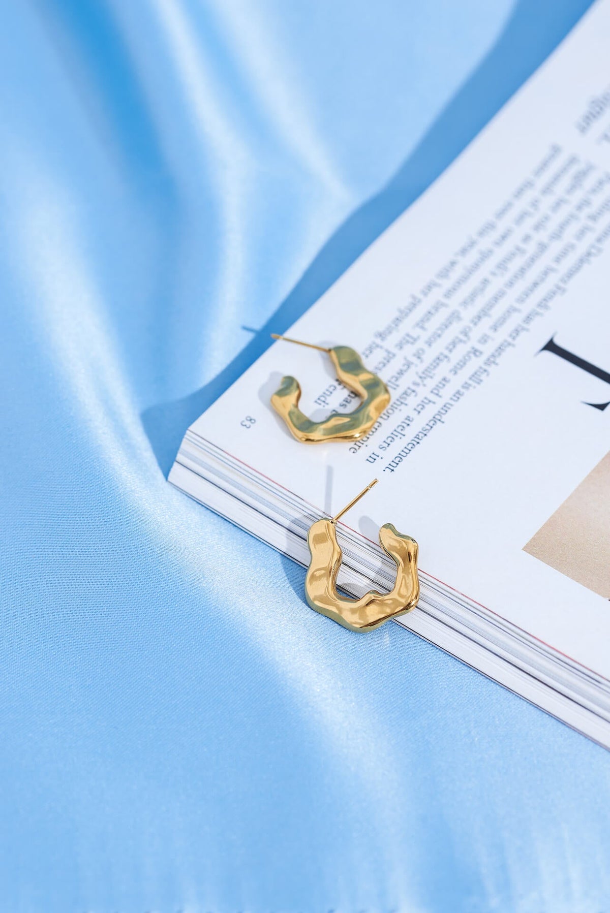 Gold Lava Hoops