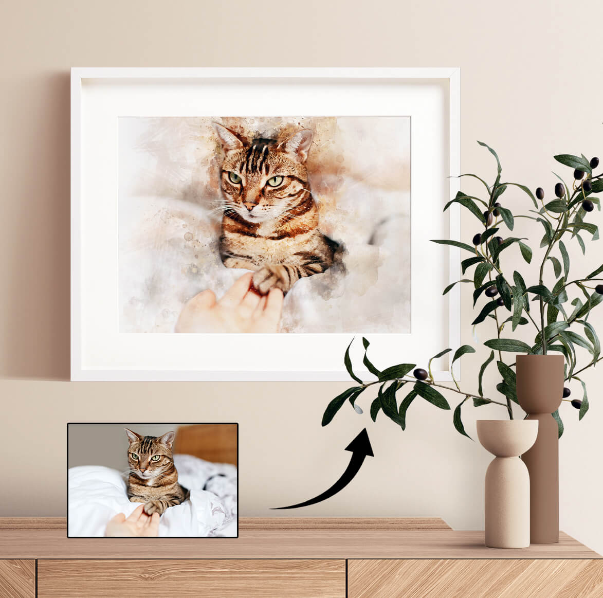 Personalised Watercolour Pet Portrait
