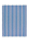 Charlotte Blue Stripe Merino Wool Throw