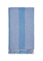 Charlotte Blue Stripe Merino Wool Throw