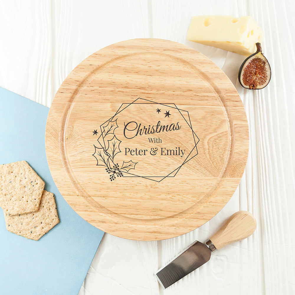 Personalised Christmas at Home Cheese Set