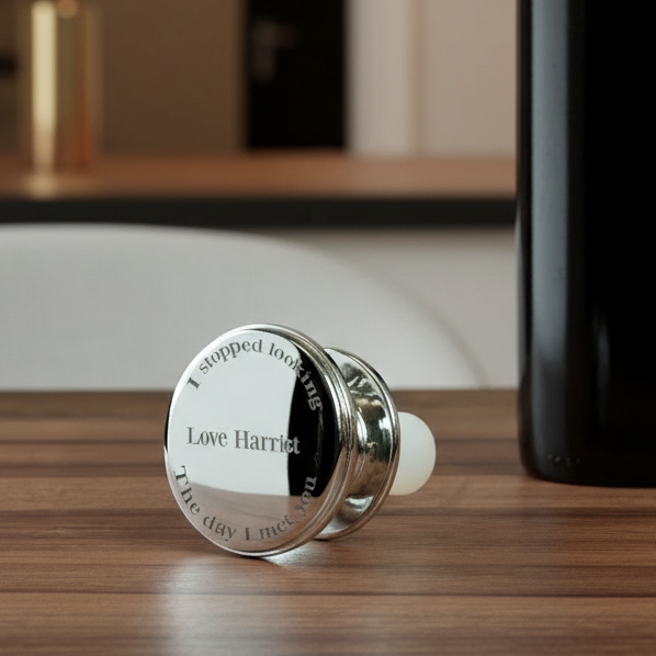 Personalised Silver-Plated Romantic Bottle Stopper