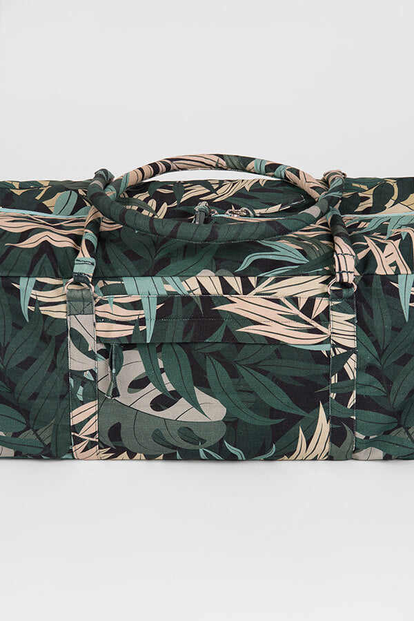 Yoga Studio GOTS Organic Cotton Designed Yoga Equipment Kit Bag, Floral Collection