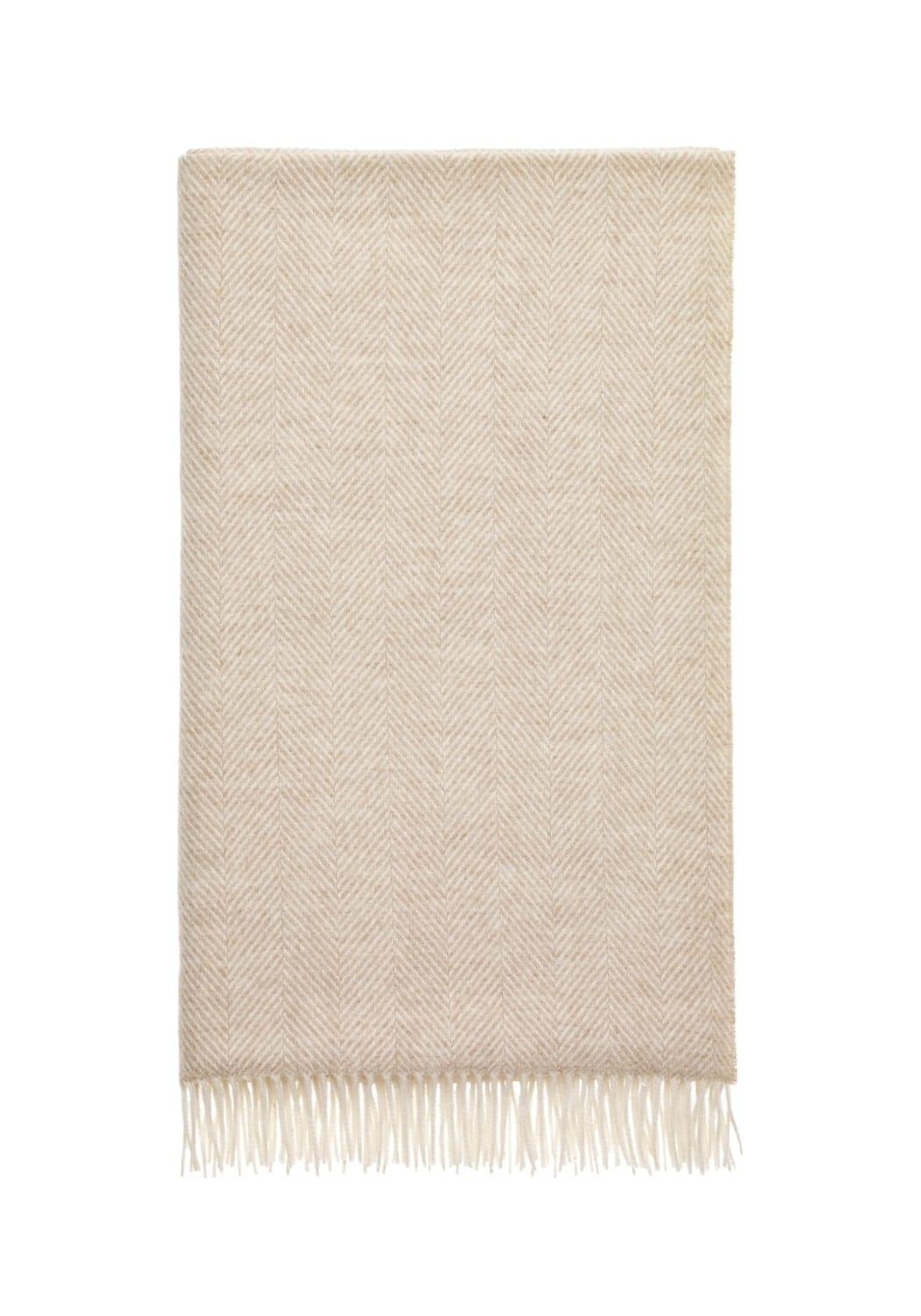Harriet Oatmeal British Wool Throw