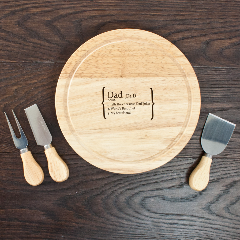 Personalised Definition Cheese Board Set