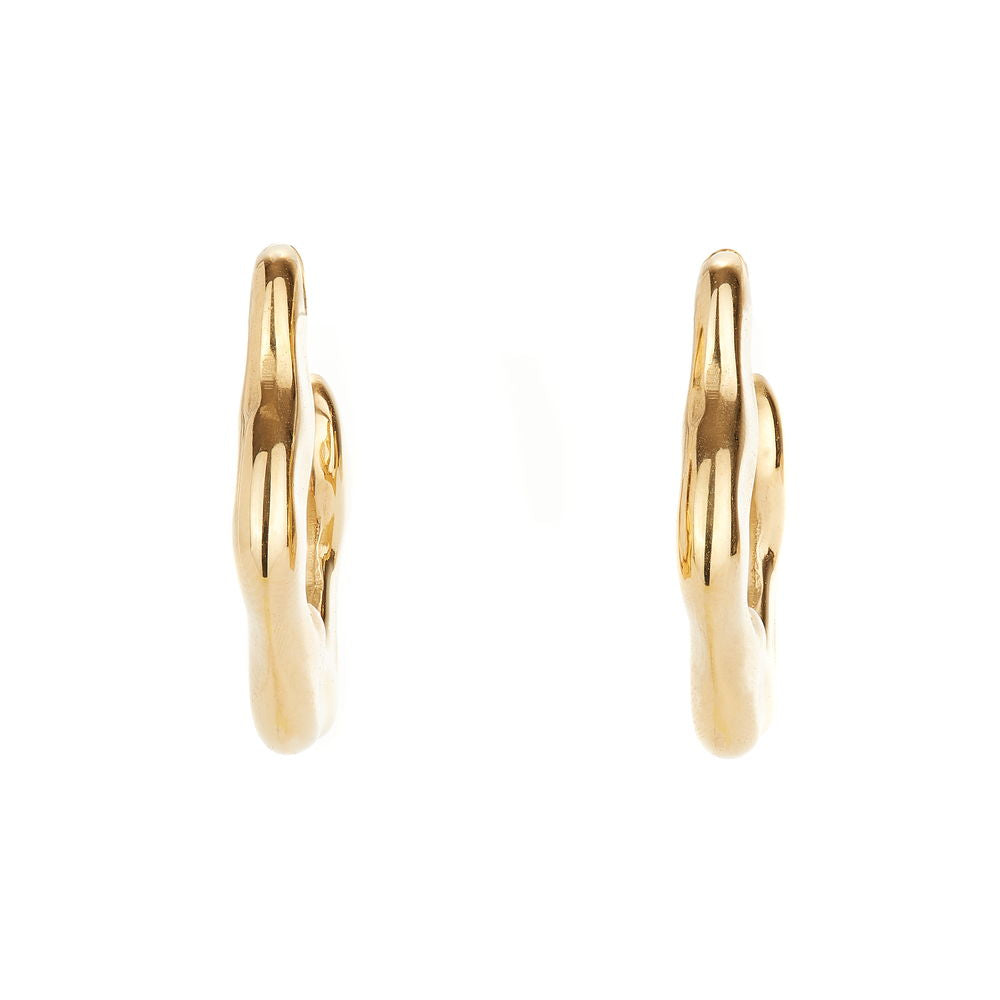 Gold Lava Hoops