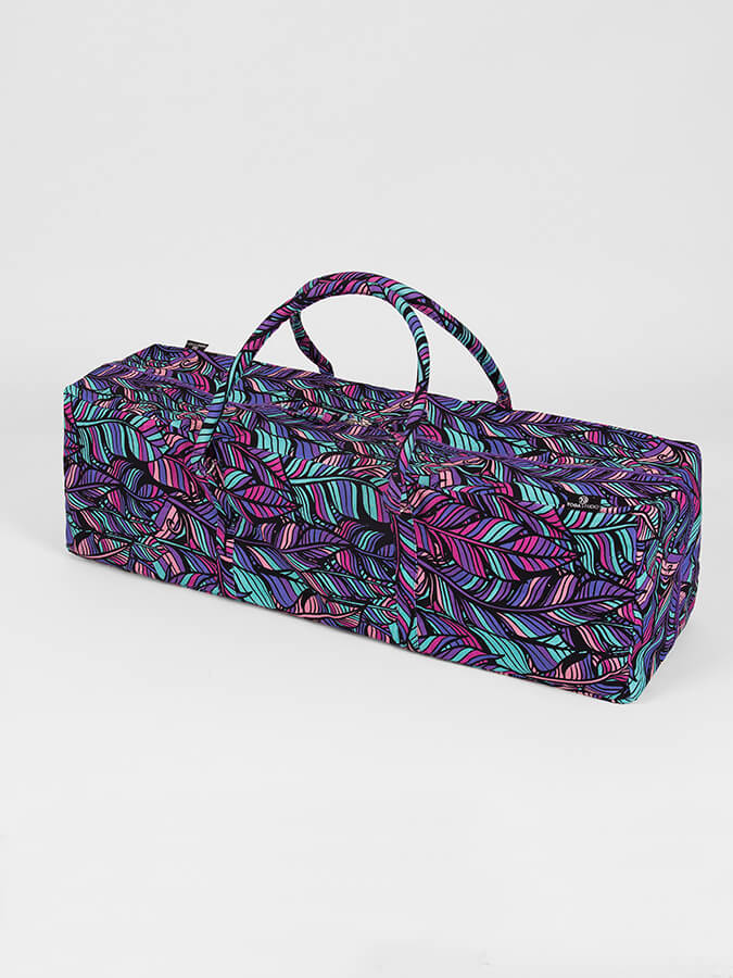 Yoga Studio GOTS Organic Cotton Designed Yoga Equipment Kit Bag, Floral Collection