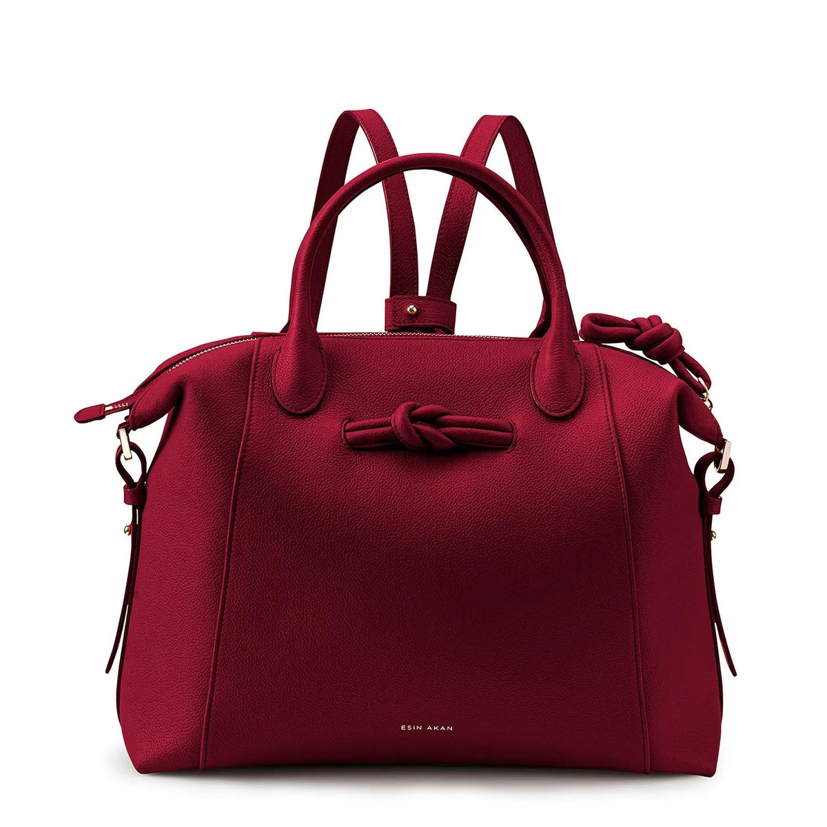Wimbledon Leather Laptop Backpack, Cherry