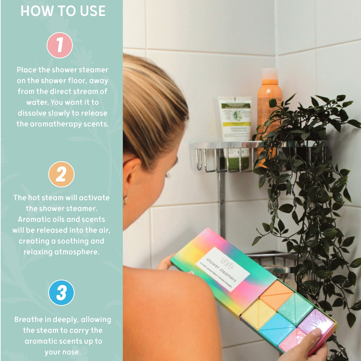 Shower Steamers, Energising (Old Packaging Design)