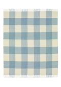 Lucy Sky Blue Check Merino Wool Throw
