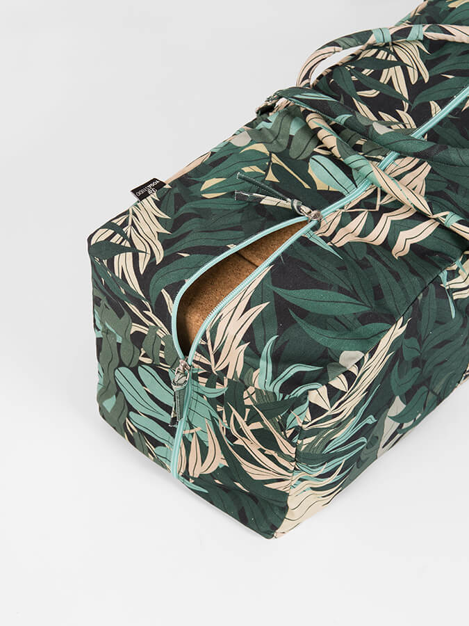Yoga Studio GOTS Organic Cotton Designed Yoga Equipment Kit Bag, Floral Collection