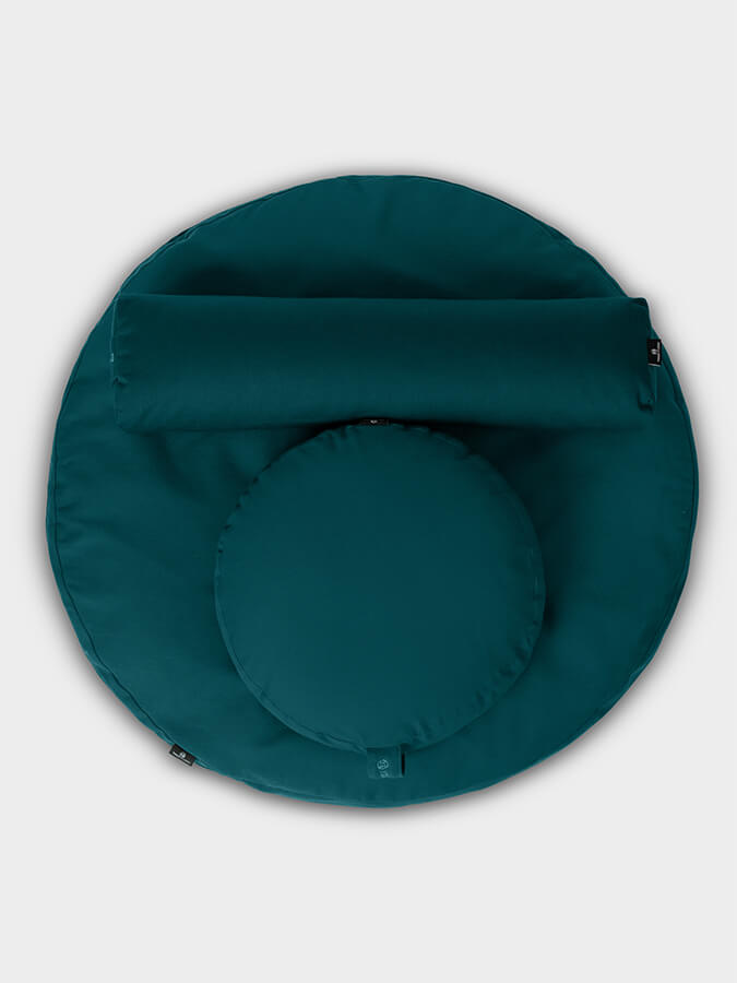 Yoga Studio EU Round Organic Zabuton Meditation Cushion Kit, Zafu & Pranayama