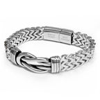Personalised Men's Woven Stainless Steel Infinity Knot Bracelet