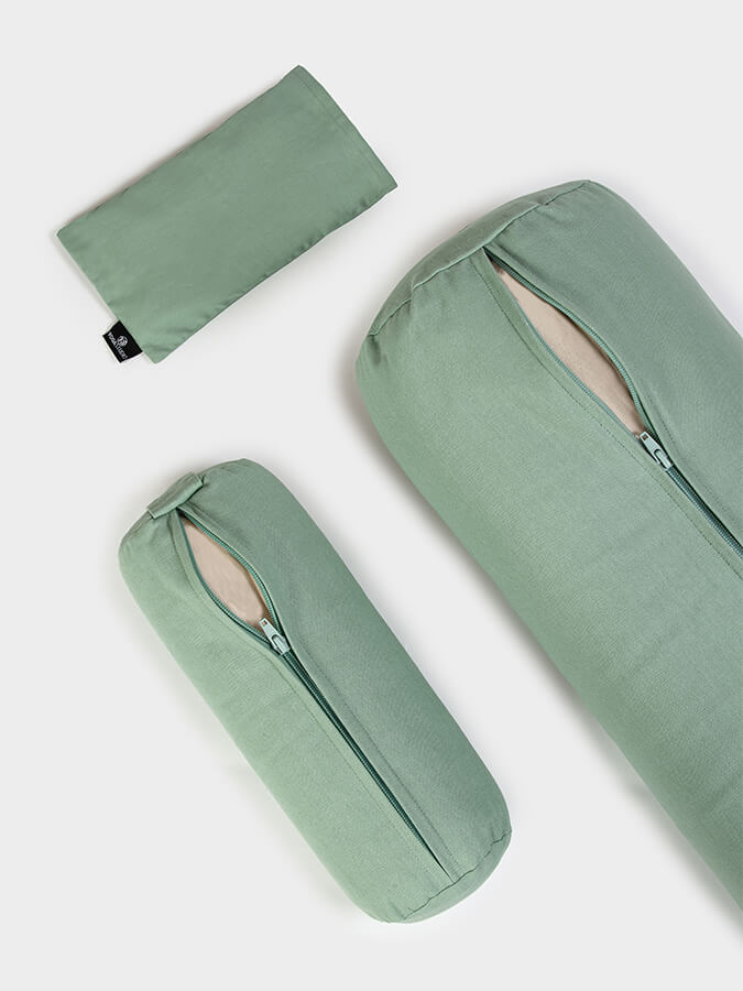 Yoga Studio Organic Meditation Bolster & Eye Pillow Set, Relax