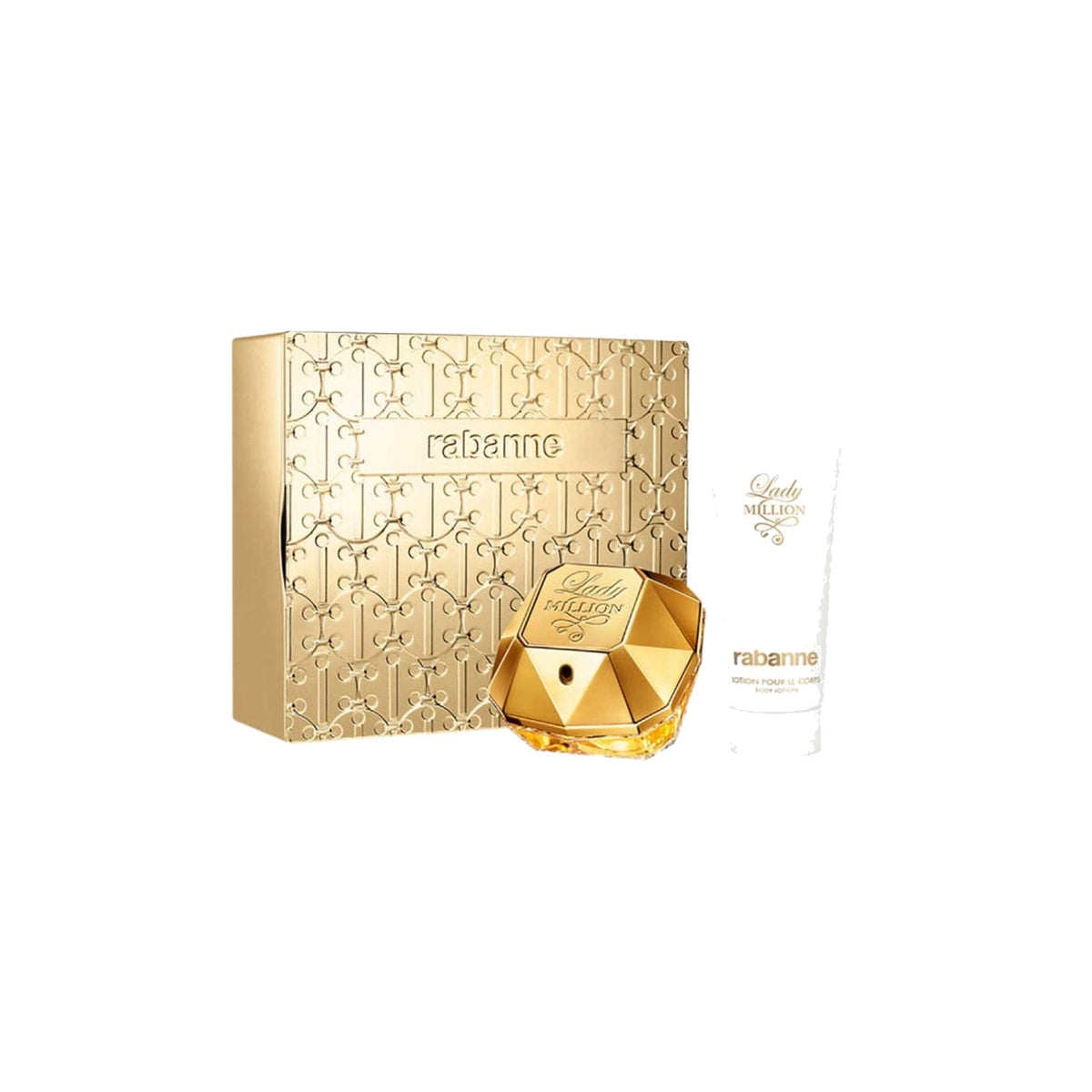 Rabanne Lady Million 80ml EDP Spray / 100ml Sensual Body Lotion