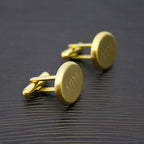Personalised Men's Gold Oval Cufflinks