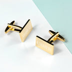 Personalised Rectangle Gold-Plated Cufflinks