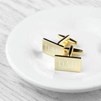 Personalised Rectangle Gold-Plated Cufflinks