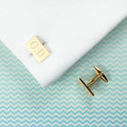 Personalised Rectangle Gold-Plated Cufflinks