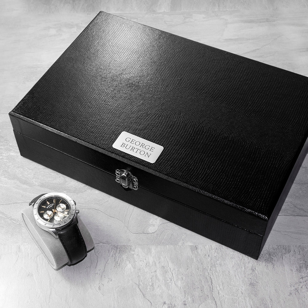 Personalised Watch and Cufflinks Box