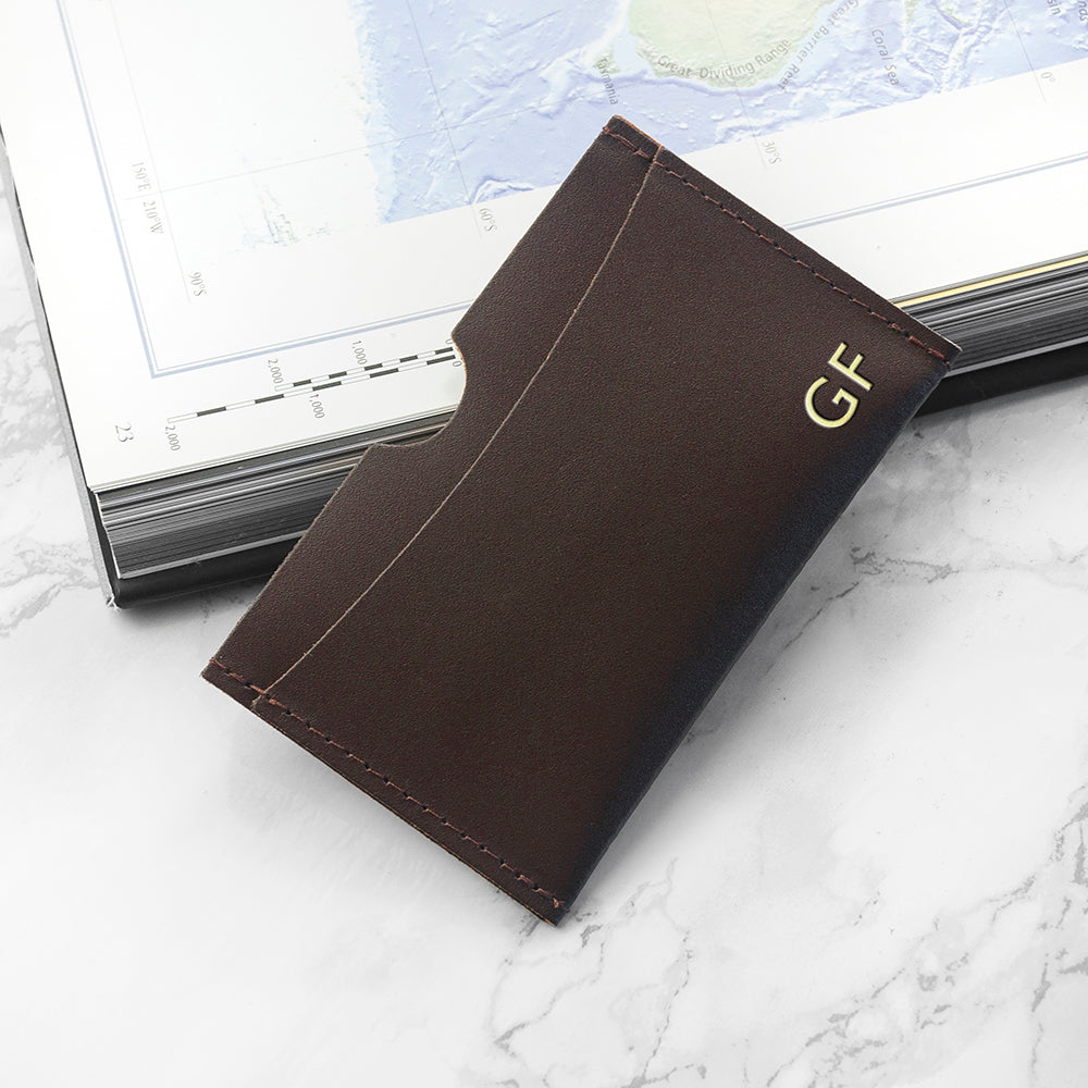 Personalised Leather Card Holder