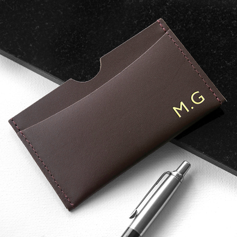 Personalised Leather Card Holder