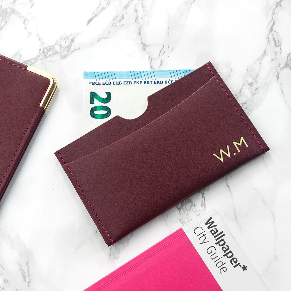 Personalised Leather Card Holder