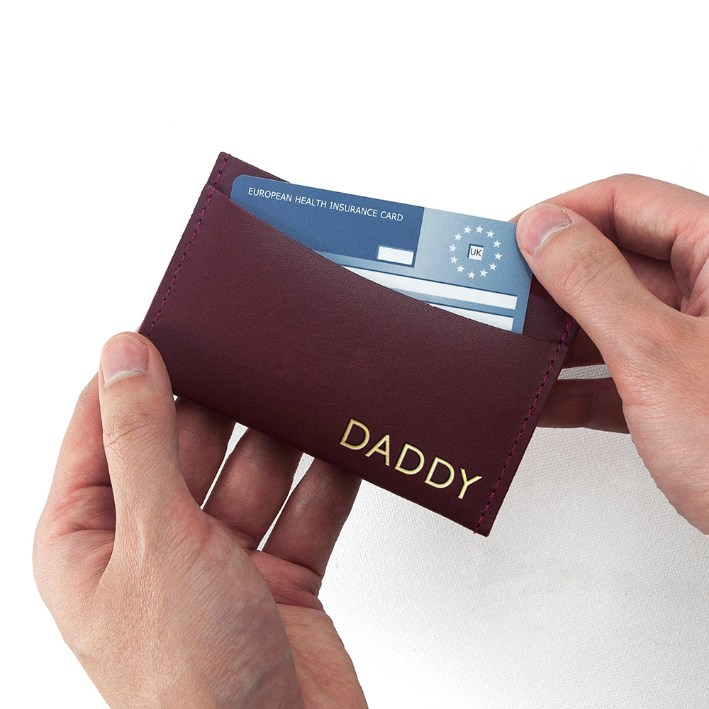 Personalised Leather Card Holder