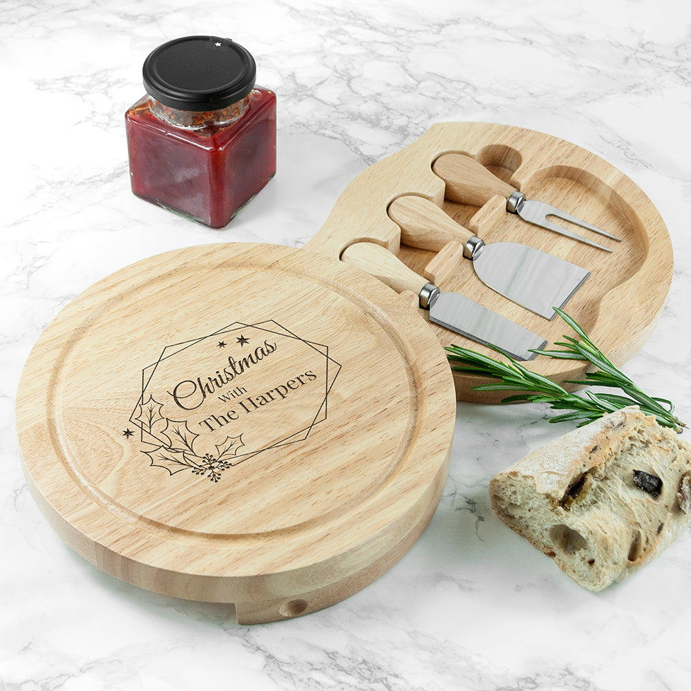 Personalised Christmas at Home Cheese Set