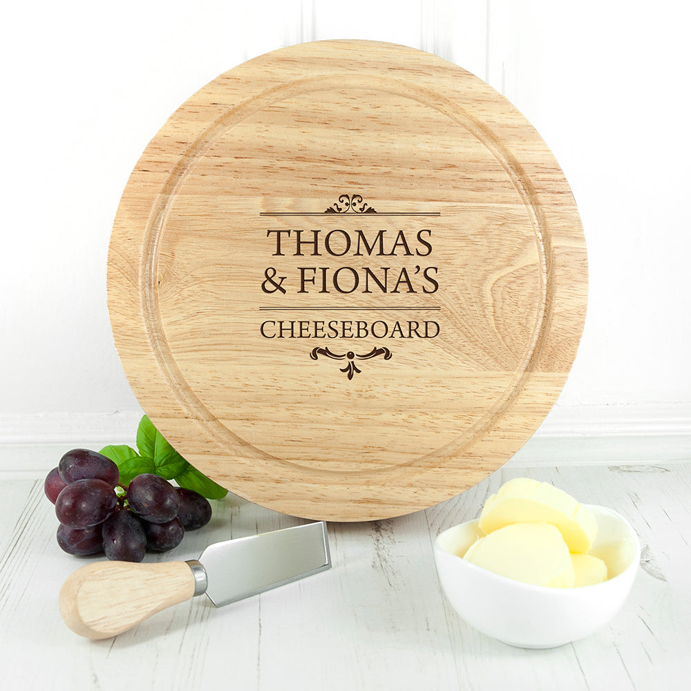 Personalised Traditional Couples’ Cheese Board Set