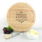 Personalised Traditional Couples’ Cheese Board Set