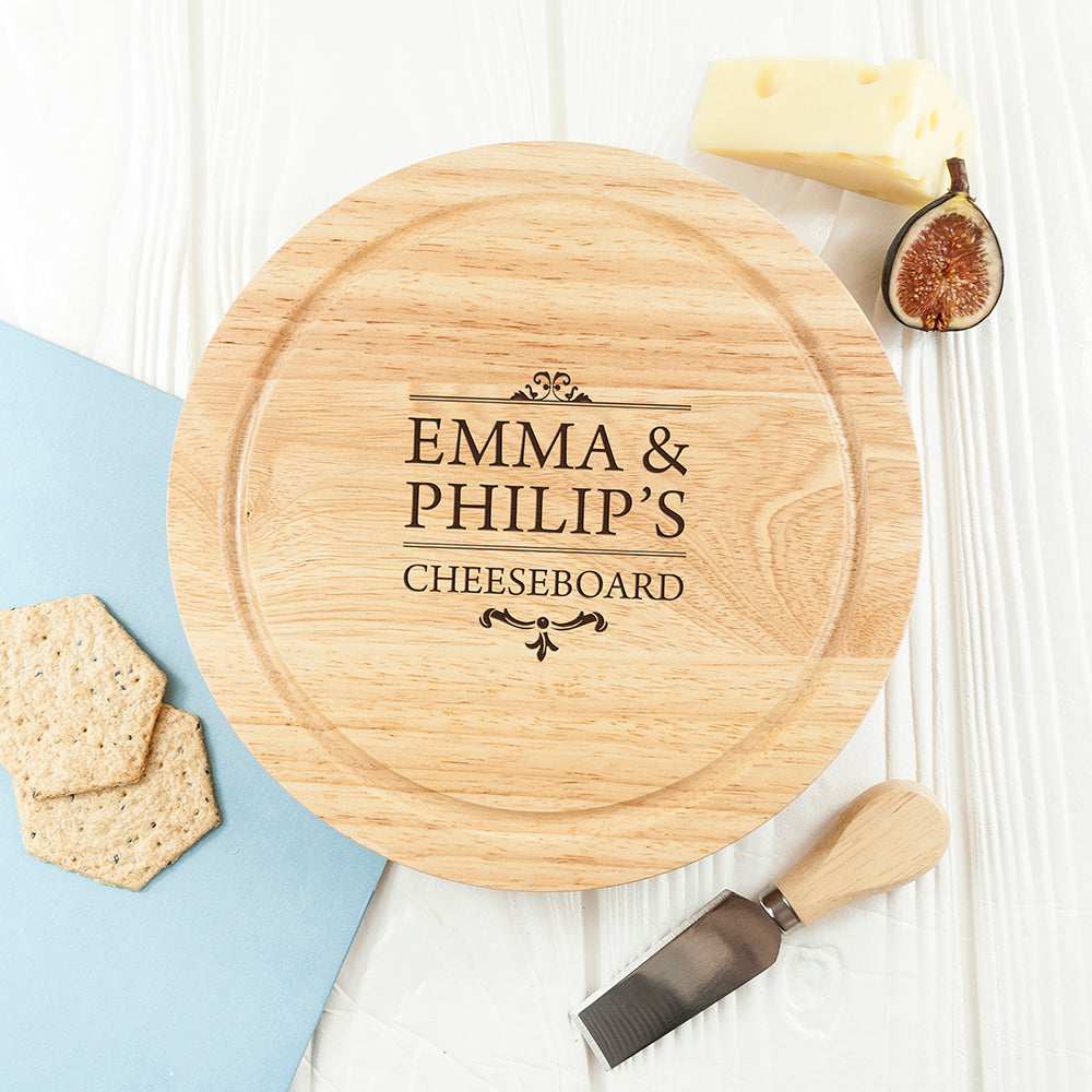 Personalised Traditional Couples’ Cheese Board Set