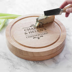 Personalised Traditional Couples’ Cheese Board Set