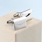 Personalised Silver Secret Message Envelope Cufflinks