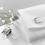 Personalised Silver Secret Message Envelope Cufflinks