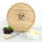 Personalised Connoisseur Mr and Mrs Cheese Board Set