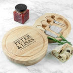 Personalised Couples’ Cheese Board Set