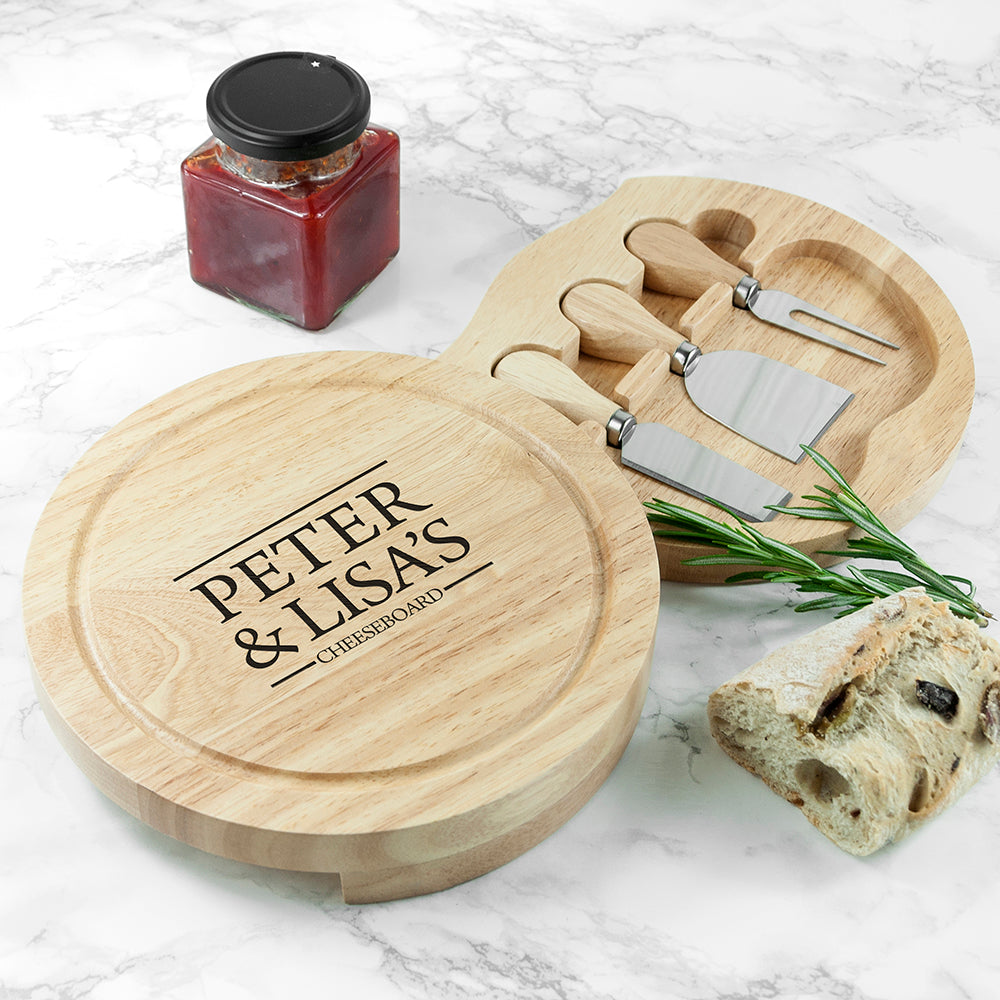 Personalised Couples’ Cheese Board Set