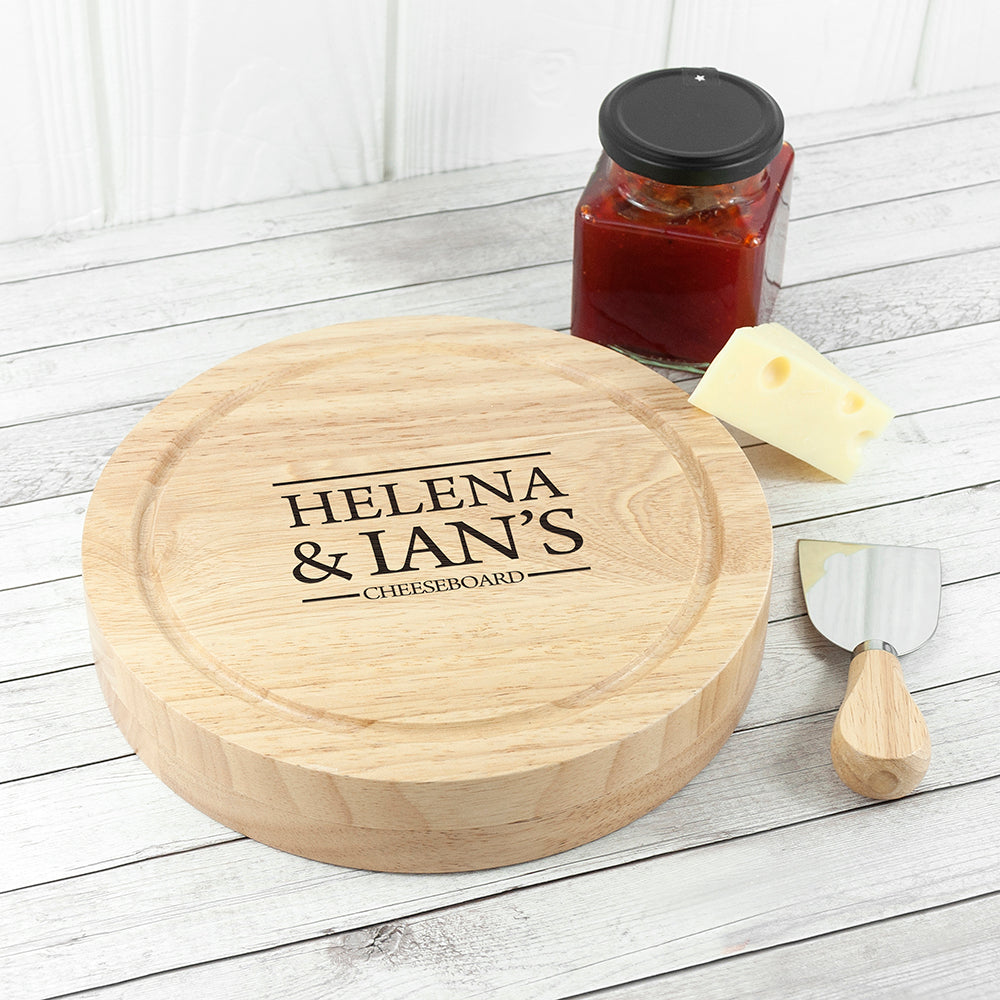 Personalised Couples’ Cheese Board Set