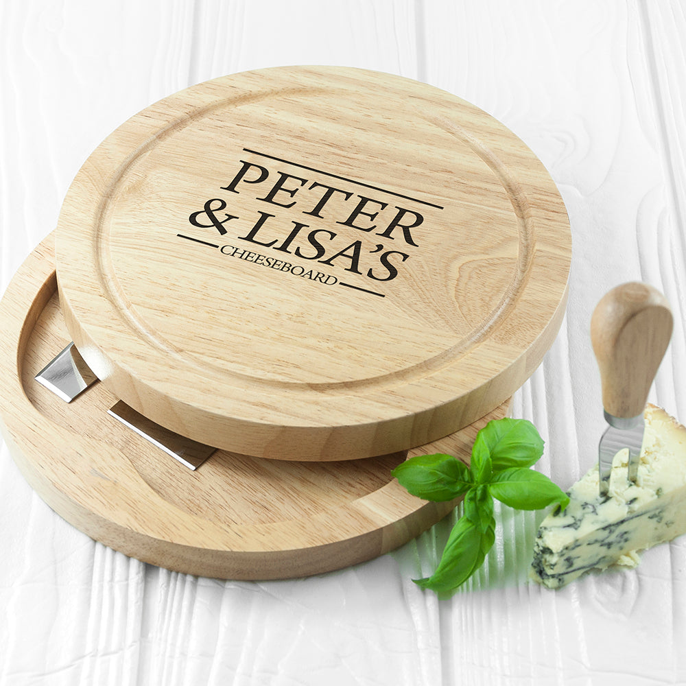 Personalised Couples’ Cheese Board Set