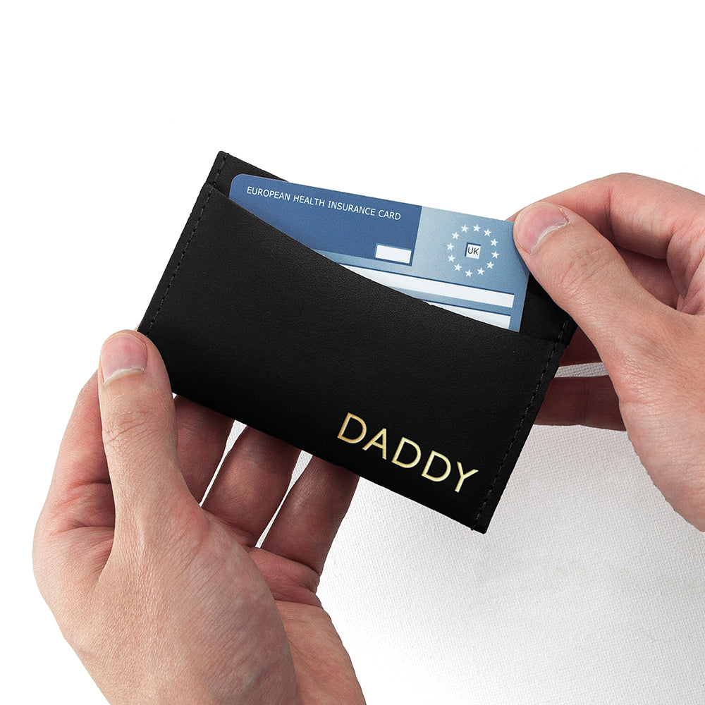 Personalised Leather Card Holder