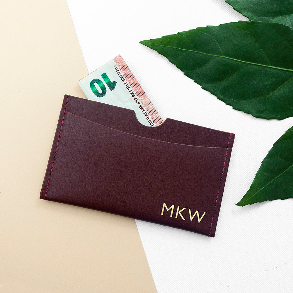 Personalised Leather Card Holder