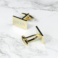 Personalised Rectangle Gold-Plated Cufflinks