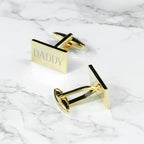 Personalised Rectangle Gold-Plated Cufflinks